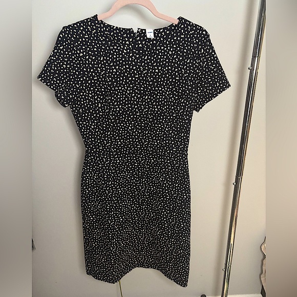Short sleeveve old navy lepord print black dress - Picture 1 of 3